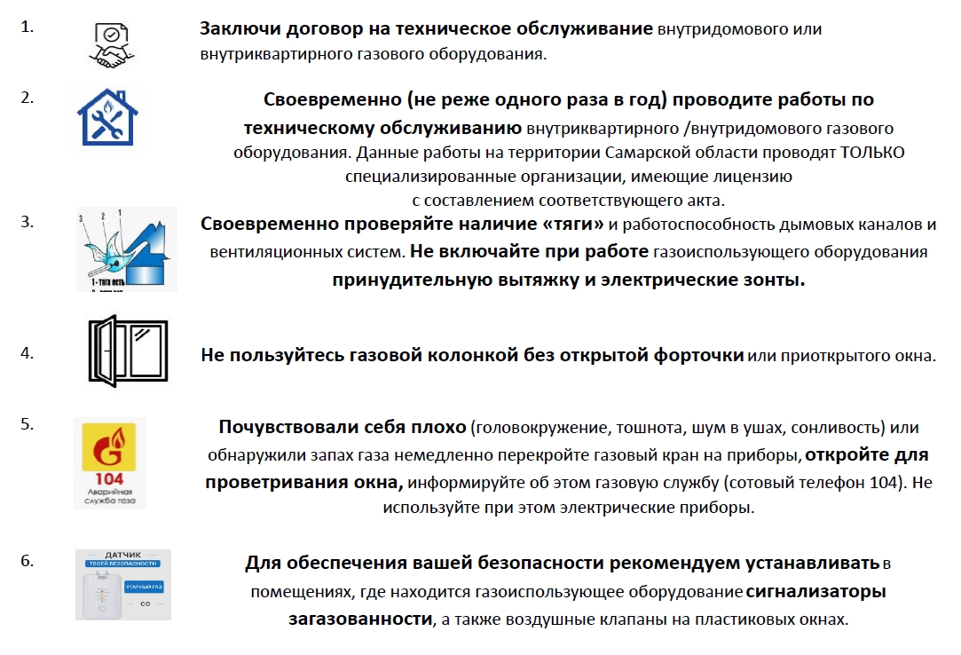 Безопасное использование газа